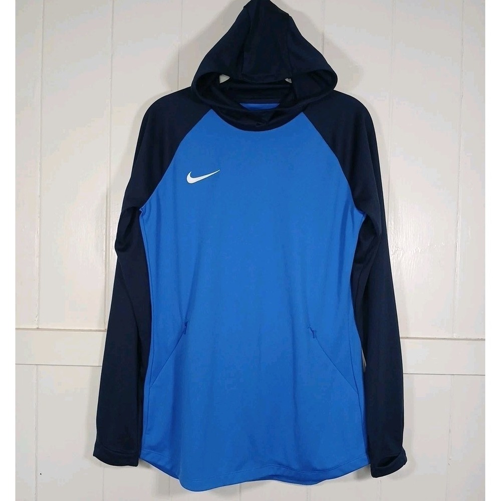 Nike Academy Pro Pullover‎ Mock Hoodie Athletic Top Women's Small Blue LS DH9248